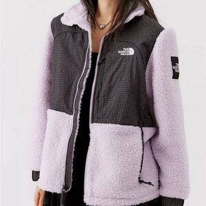 The North Face women’s Black and Purple Fleece Jacket
